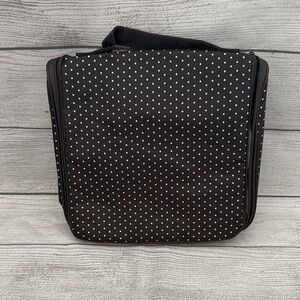 NWT Thirty-One Hanging Traveler Case – City Charcoal Swiss Dot
